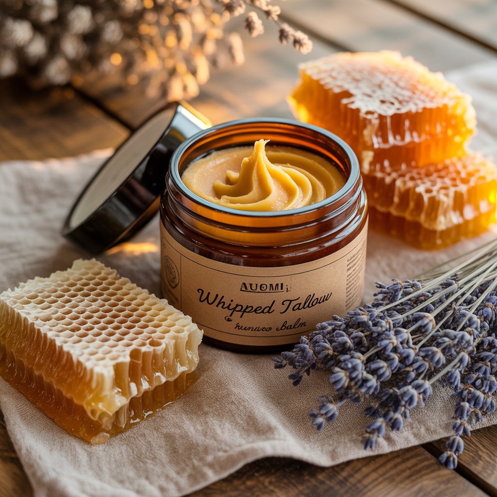 HoneyGlow™ Beef Tallow & Raw Honey Face Balm — Natural Deep Moisturizer