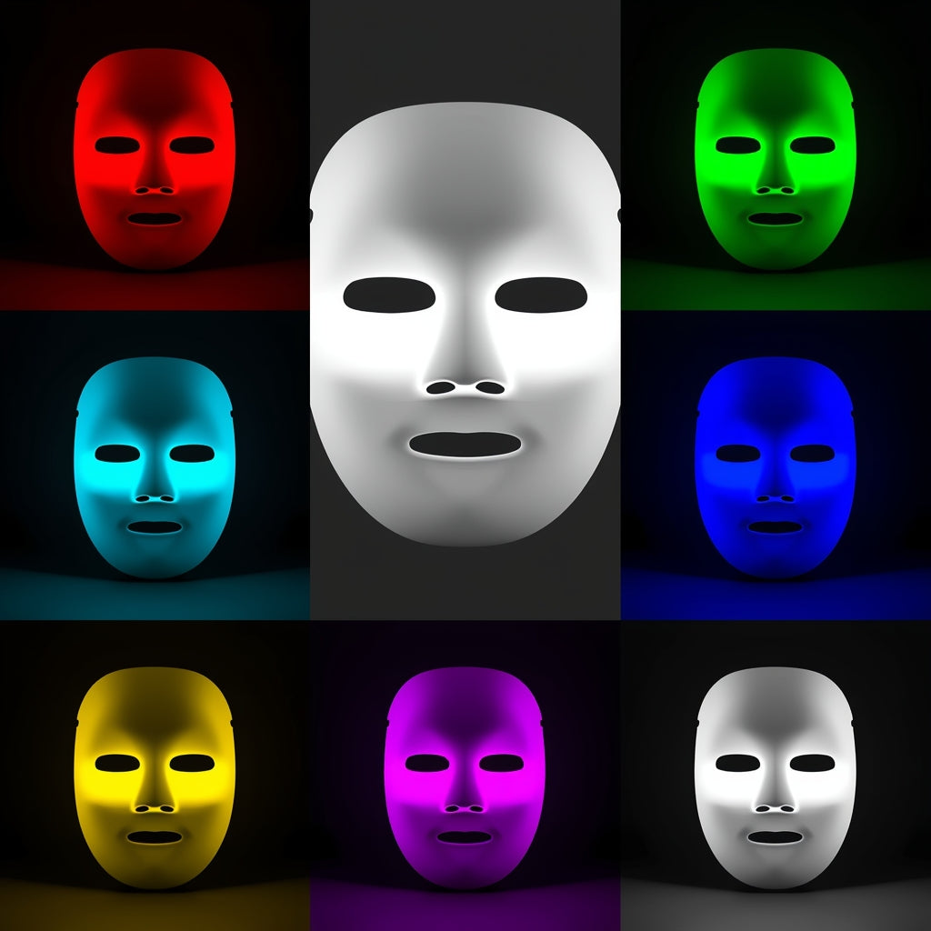 VelvetGlow™ LED Face Mask — 7-Color Light Therapy for Anti-Aging & Acne